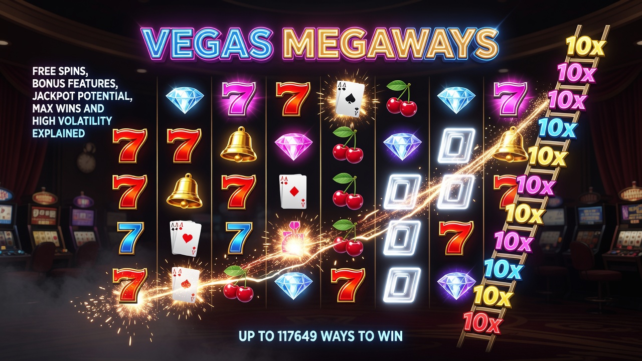 Vegas Megaways: Free Spins, Bonus Features, Jackpot Potential, Max Wins and High Volatility Explained