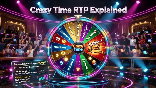 Crazy Time RTP Explained: Average Return to Player, RTP Percentage, Net Gaming RTP, and Volatility Impact